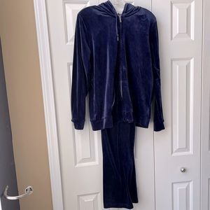 Velour Navy Lounge Jogger Set